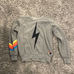 Aviator Nation Rainbow Bolt Crewneck Size S